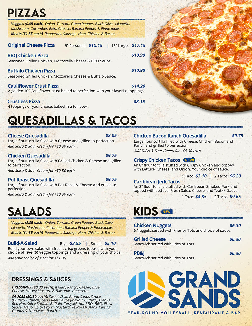 Grand Sands 2026 Menu - page 2